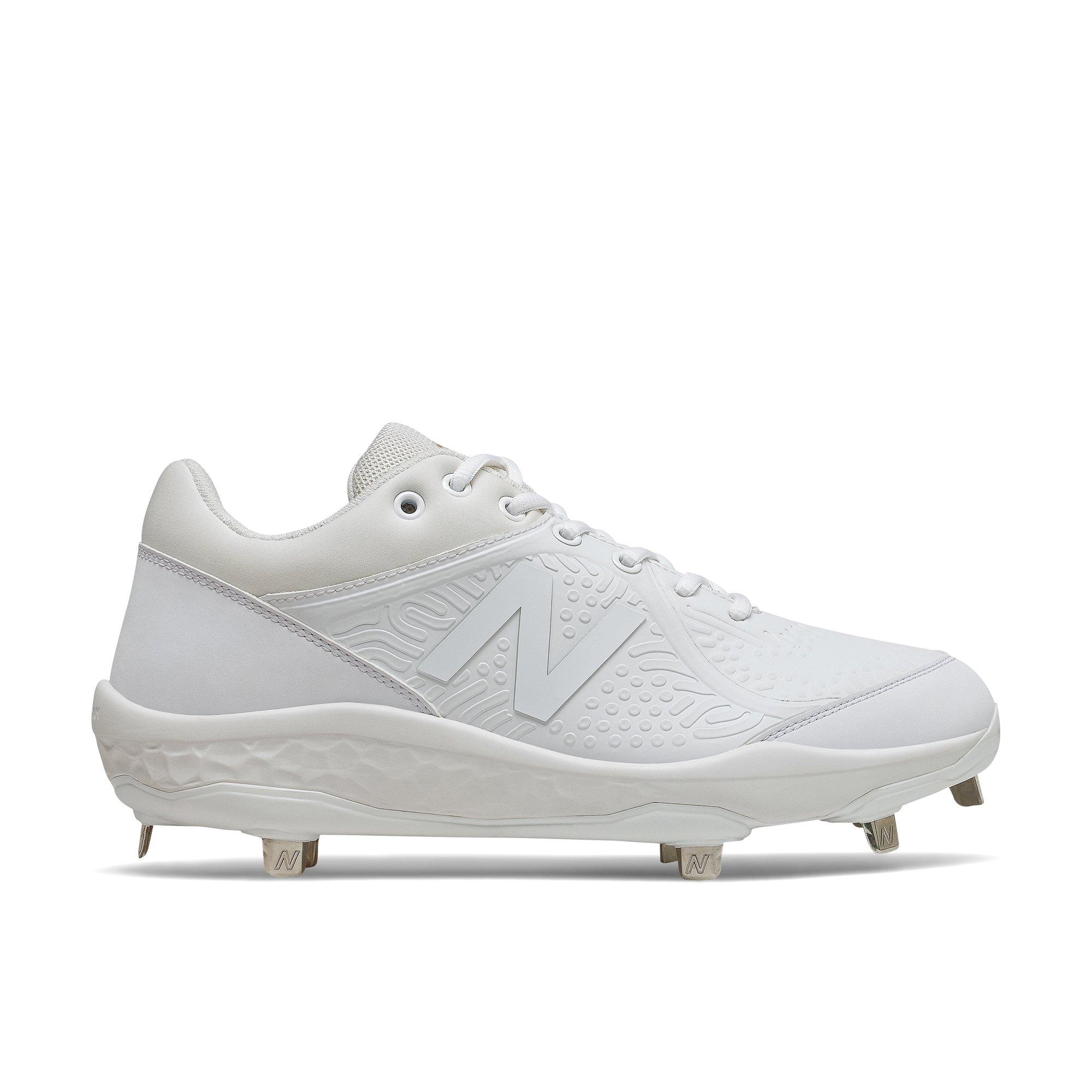 all white high top cleats